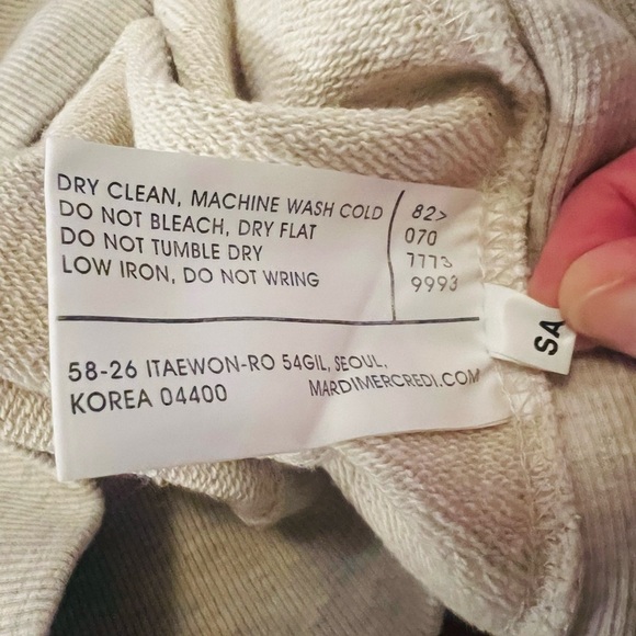 MARDI MERCREDI WOMEN’S GRAY SWEATSHIRT MARDI 23 FLOWERS SIZE L - Picture 7 of 8